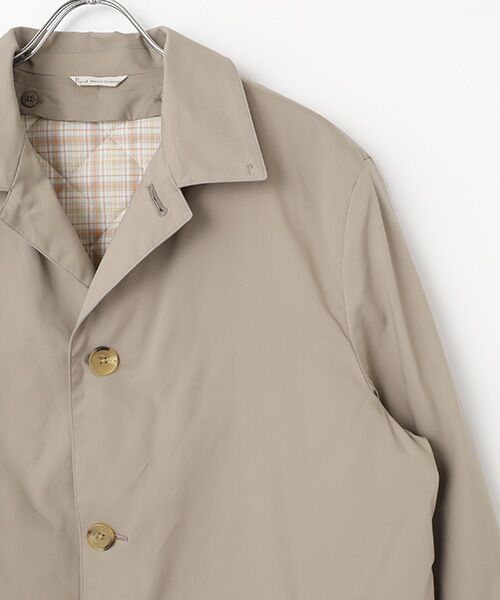 PAPAS / パパス ステンカラーコート | ポリエステルタフタ ライナー付きコート | 詳細2