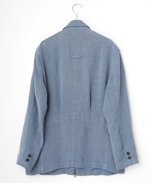 PAPAS / パパス ブルゾン | リネン強撚マット カバーオール | 詳細2