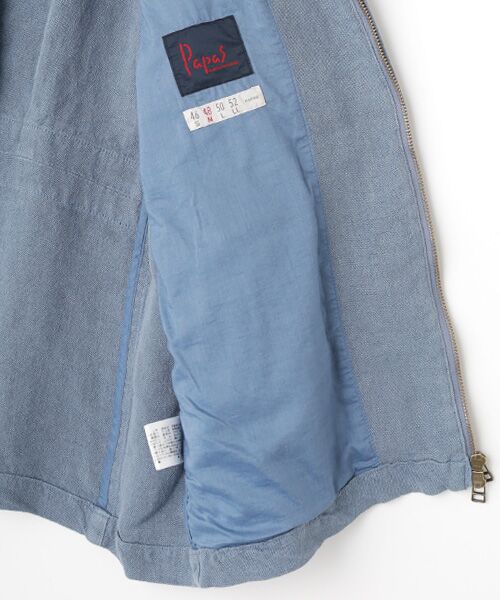 PAPAS / パパス ブルゾン | リネン強撚マット カバーオール | 詳細5