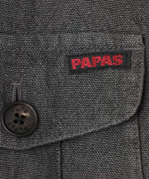 PAPAS / パパス ブルゾン | リネン強撚マット カバーオール | 詳細8