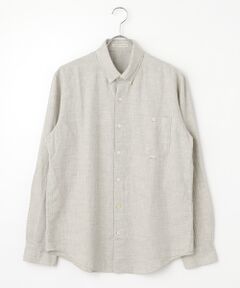 コットン/ヤク TOPビエラヘリンボンシャツ