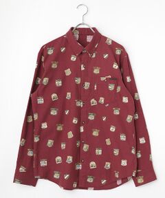 PAPAS / パパス シャツ・ブラウス | コットンフランネル フィッシング柄 プリントシャツ