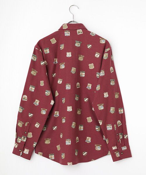 PAPAS / パパス シャツ・ブラウス | コットンフランネル フィッシング柄 プリントシャツ | 詳細2