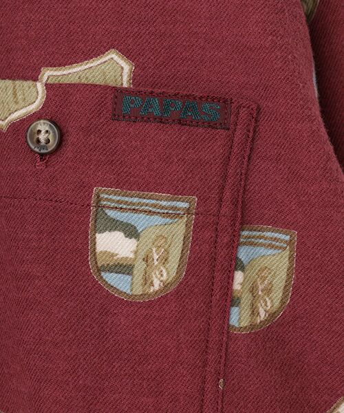 PAPAS / パパス シャツ・ブラウス | コットンフランネル フィッシング柄 プリントシャツ | 詳細5