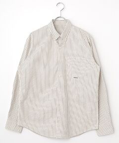 コットンドビーコードストライプ 長袖シャツ