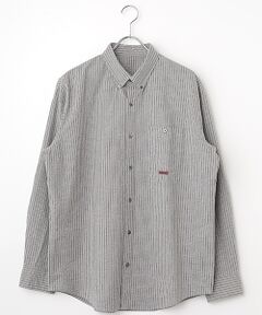 新品タグ付き　パパス　長袖シャツ　コットンリネン　ストライプ　定価32,000円 新品タグ付き パパス 長袖シャツ コットンリネン ストライプ