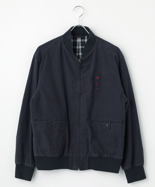 PAPAS/パパス コットン/ソロテックス リクラインドクロス ブルゾン グレイッシュネイビー M