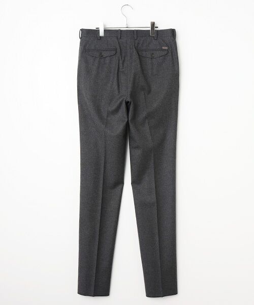 PAPAS / パパス スラックス・ドレスパンツ | 梳毛・紡毛フラノストレッチ 2タックパンツ | 詳細1