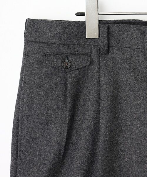 PAPAS / パパス スラックス・ドレスパンツ | 梳毛・紡毛フラノストレッチ 2タックパンツ | 詳細2