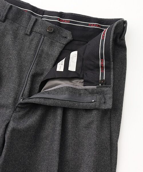 PAPAS / パパス スラックス・ドレスパンツ | 梳毛・紡毛フラノストレッチ 2タックパンツ | 詳細5