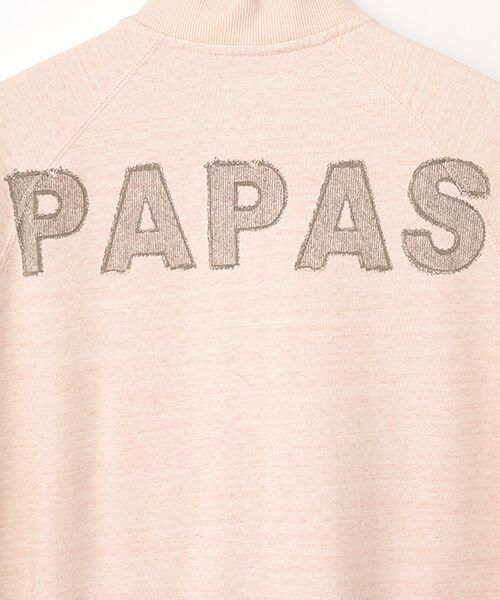 PAPAS / パパス ブルゾン | インディゴ風ミニ裏毛 バイク&ロゴプリント ブルゾン | 詳細4