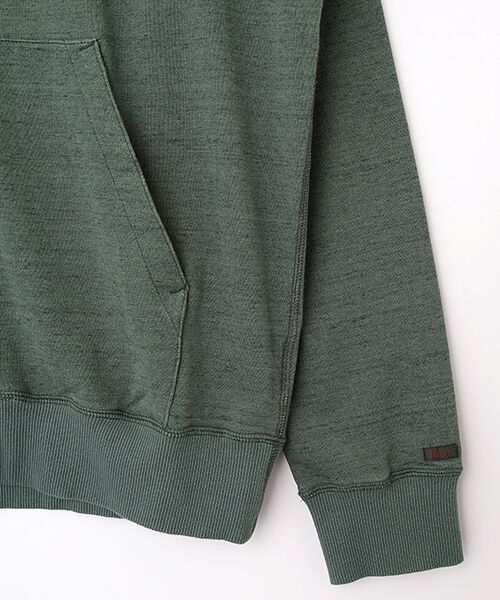 PAPAS / パパス ブルゾン | インディゴ風ミニ裏毛 バイク&ロゴプリント ブルゾン | 詳細7