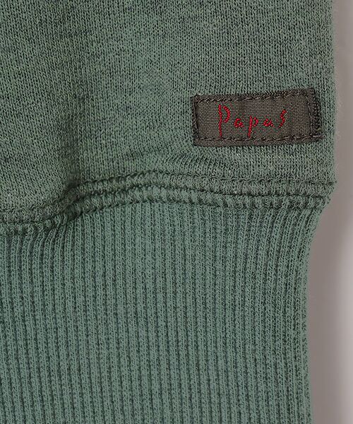 PAPAS / パパス ブルゾン | インディゴ風ミニ裏毛 バイク&ロゴプリント ブルゾン | 詳細10