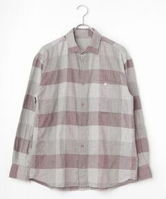 PAPAS / パパス シャツ・ブラウス | パッチワークシャーリングチェック 起毛シャツ