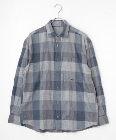 PAPAS / パパス シャツ・ブラウス | パッチワークシャーリングチェック 起毛シャツ