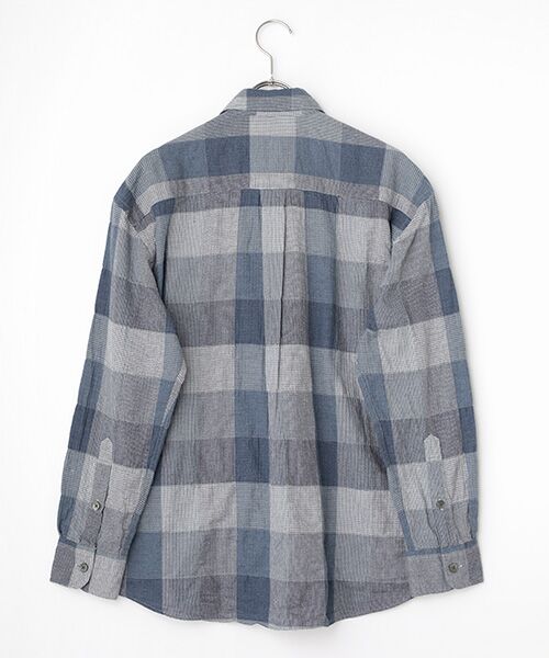 PAPAS / パパス シャツ・ブラウス | パッチワークシャーリングチェック 起毛シャツ | 詳細2