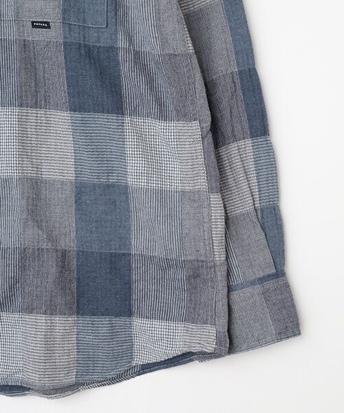 PAPAS / パパス シャツ・ブラウス | パッチワークシャーリングチェック 起毛シャツ | 詳細4