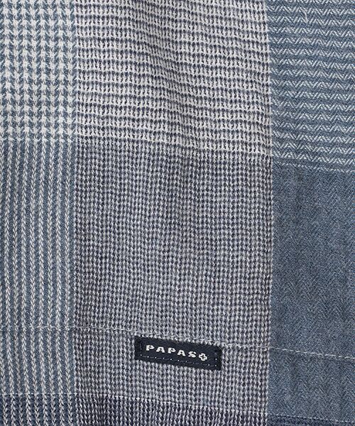 PAPAS / パパス シャツ・ブラウス | パッチワークシャーリングチェック 起毛シャツ | 詳細5