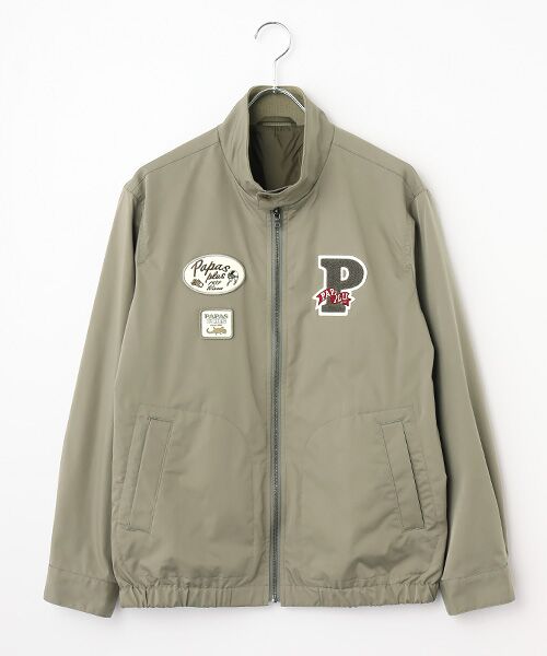 Papas　パパス　ジャケット PAPAS パパスPapas フローラルライニングダウンジャケット 紺L