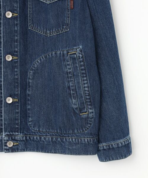PAPAS / パパス Gジャン・デニムジャケット | 9ozナチュラルスラブソフトデニムブルゾン | 詳細3