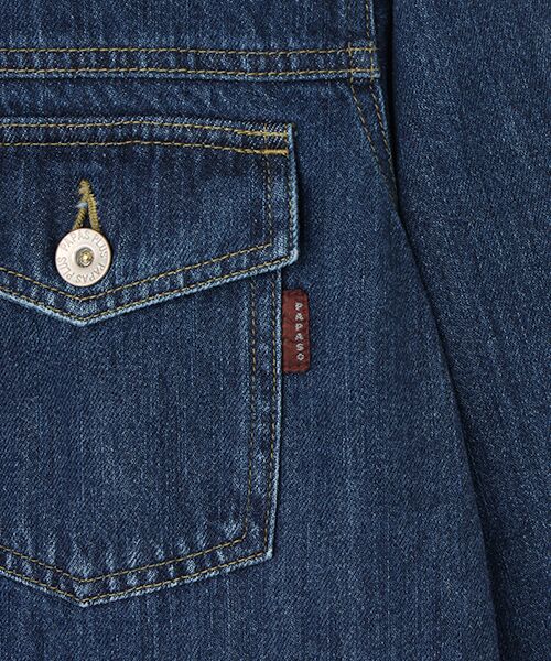 PAPAS PLUS デニムジャケット　L Papas+ PAPAS PLUS パパス プラス デニムジャケット フード デニム