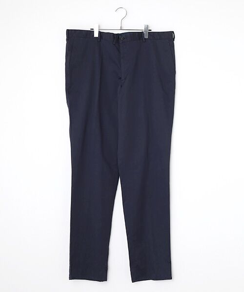 PAPAS / パパス その他パンツ | 綿麻ギャバストレッチ ノータックパンツ（ネイビー）
