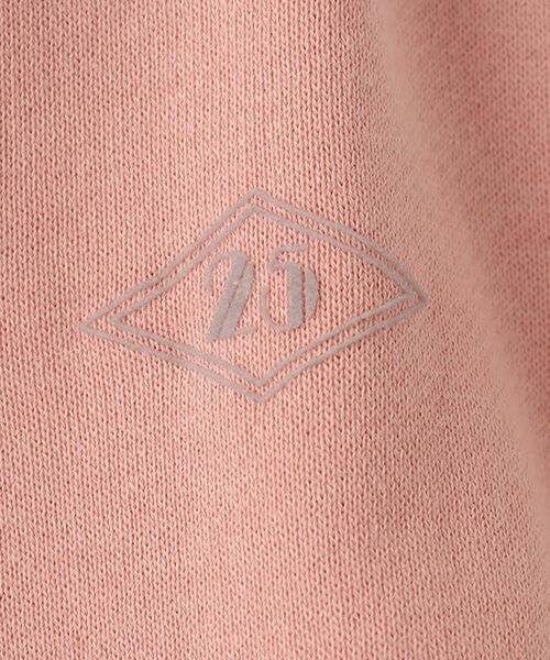 【良品】PAPAS/パパス　スウェット トレーナー　ロゴプリント　ピンク　L相当 Papas パパス（M）シンプル スウェット トレーナー レディース