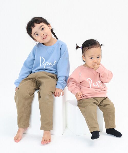 PAPAS / パパス ベビー・キッズウエア | 男女兼用キッズ裏毛トレーナー | 詳細23