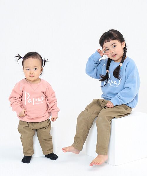 PAPAS / パパス ベビー・キッズウエア | 男女兼用キッズ裏毛トレーナー | 詳細24