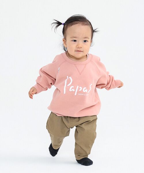 PAPAS / パパス ベビー・キッズウエア | 男女兼用キッズ裏毛トレーナー | 詳細20