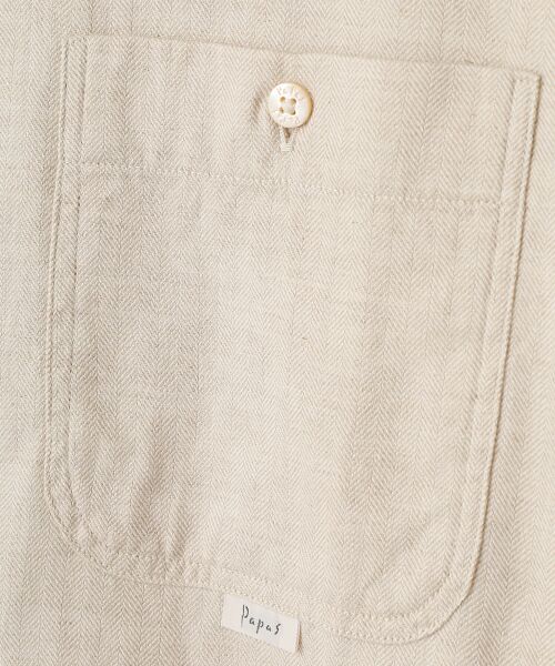 PAPAS / パパス シャツ・ブラウス | モンサンミッシェルヘリンボン ボタンダウンシャツ | 詳細1