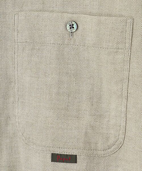 PAPAS / パパス シャツ・ブラウス | モンサンミッシェルヘリンボン ボタンダウンシャツ | 詳細2