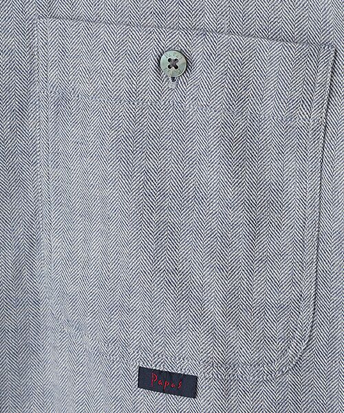 PAPAS / パパス シャツ・ブラウス | モンサンミッシェルヘリンボン ボタンダウンシャツ | 詳細6