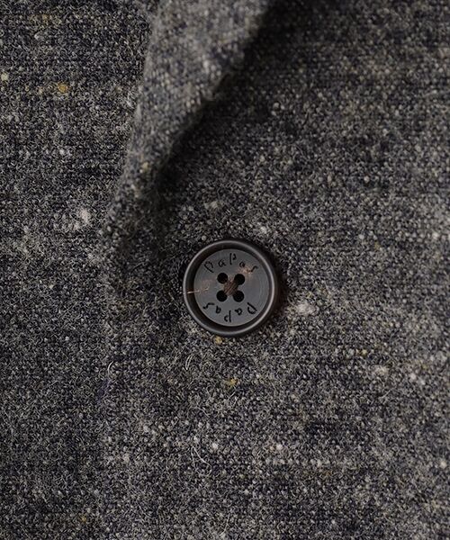 PAPAS / パパス テーラードジャケット | ローモンドウール/リネン平織ネップツイード ジャケット | 詳細1