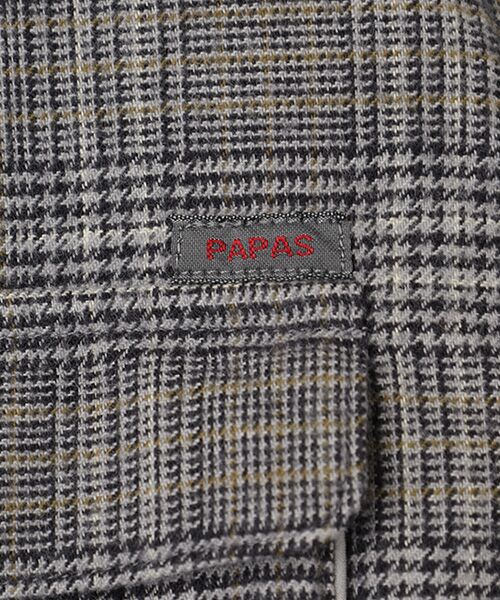 PAPAS / パパス ブルゾン | コットン甘撚ネルチェック起毛 シャツ型ブルゾン | 詳細1