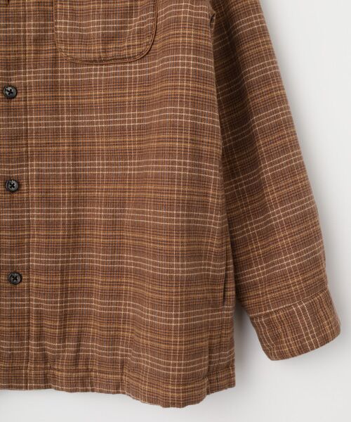 PAPAS / パパス ブルゾン | コットン甘撚ネルチェック起毛 シャツ型ブルゾン | 詳細4