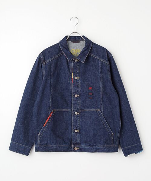 PAPAS/パパス 12.8oz ヴィンテージジャパンデニム ブルゾン インディゴ M PAPAS/パパス 12.8oz ヴィンテージジャパンデニム ブルゾン インディゴ M