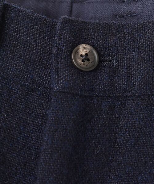 PAPAS / パパス スラックス・ドレスパンツ | ローモンドウール/リネン平織ネップツイード ワンタックパンツ | 詳細6
