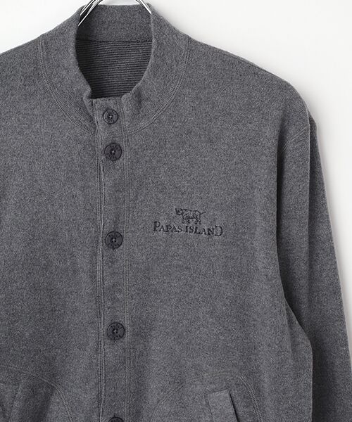 PAPAS / パパス カーディガン・ボレロ | ソリストヒートストレッチリブ表ピーチ起毛 カーディガン | 詳細2