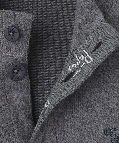 PAPAS / パパス カーディガン・ボレロ | ソリストヒートストレッチリブ表ピーチ起毛 カーディガン | 詳細6