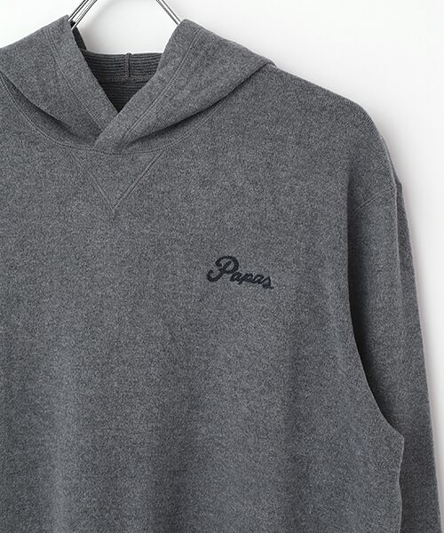 PAPAS / パパス パーカー | ソリストヒートストレッチリブ表ピーチ起毛 パーカー | 詳細2