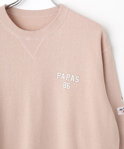 吊り裏毛パイルトレーナー （スウェット）｜PAPAS / パパス
