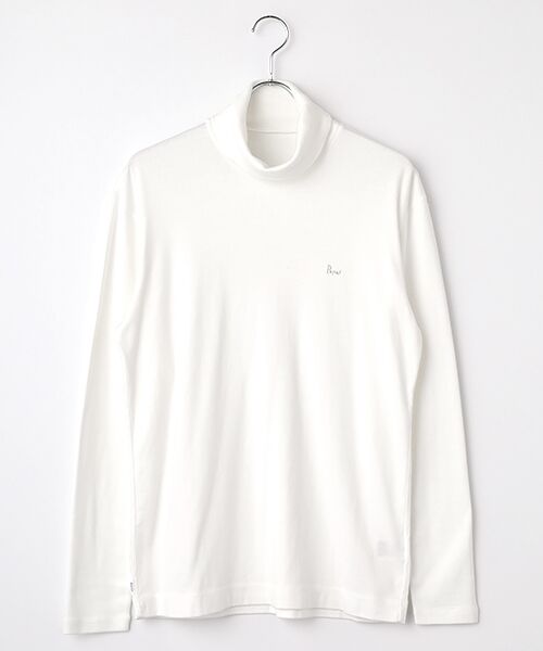 PAPAS/パパス グレースTOPフライス タートルネックカットソー オフシロ L PAPAS/パパス グレースTOPフライス タートルネックカットソー オフシロ L