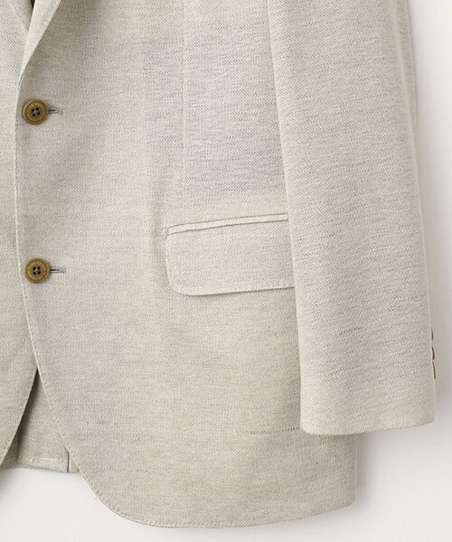 PAPAS / パパス テーラードジャケット | リネン/ポリエステル裏鹿の子 カットソージャケット | 詳細3