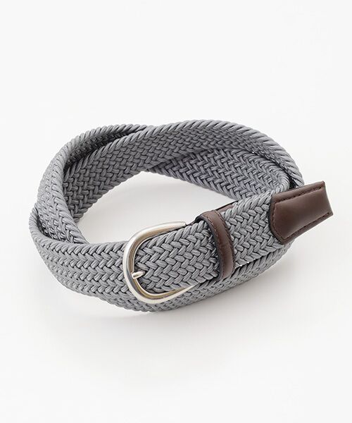 PAPAS/パパス ゴムメッシュベルト［31mm幅］ グレー 90