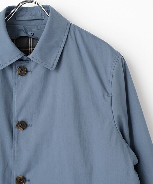 PAPAS / パパス ステンカラーコート | 高密度ギャバピーチ起毛 ステンカラーコート | 詳細2