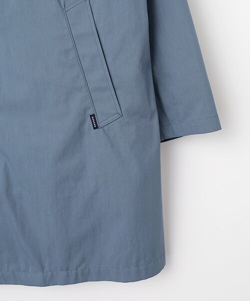 PAPAS / パパス ステンカラーコート | 高密度ギャバピーチ起毛 ステンカラーコート | 詳細3