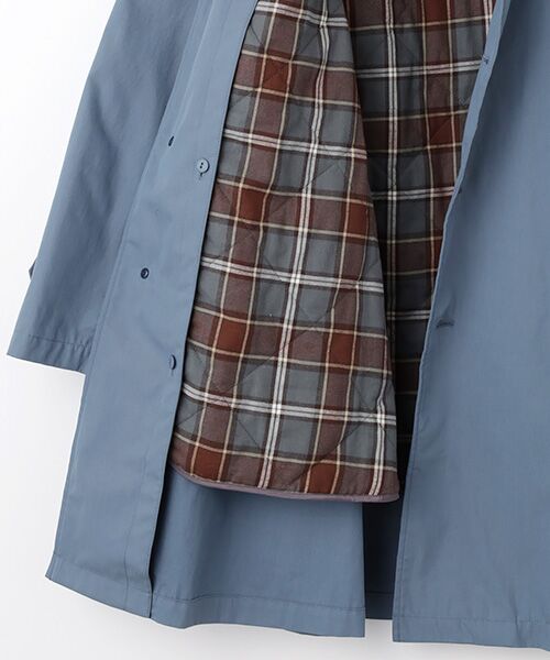 PAPAS / パパス ステンカラーコート | 高密度ギャバピーチ起毛 ステンカラーコート | 詳細4