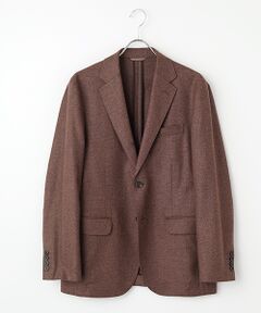 美品 PAPAS ウール スタンドカラージャケット M ブラウン PAPAS / パパス (メンズ) テーラードジャケット