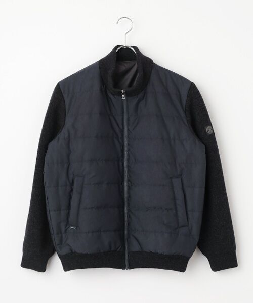 PAPAS/パパス ポリエステルライトツイルストレッチ ブルゾン ネイビー M